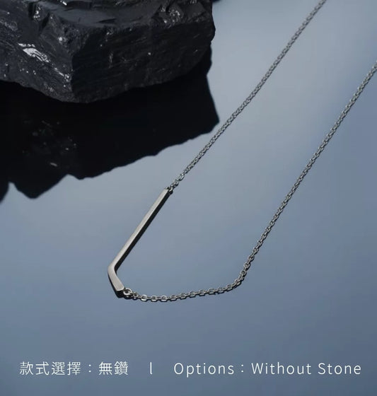 Hockey Stick | 冰球桿項鍊（銀）